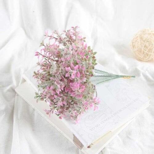 Artificial plant fake grass plastic flower fake plants geen leaf decor plant for home garden party wall decor plant flower