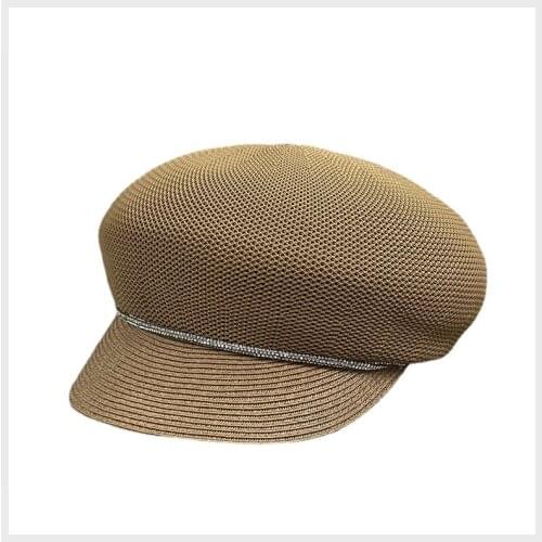 Diamond Straw Peaked Caps Womens Cap Black White Fashion Casual Summer Caps Hat Visors 2021 New White Black Khaki Hats Apparel