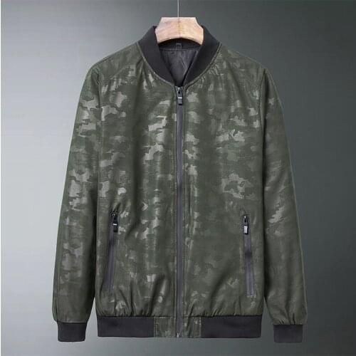 Jackets Men Print Long Sleeve Mens Jackets And Coats Zipper With Inside Pocket Camouflage Jacket Man V-neck Mens Clothing M-5XL