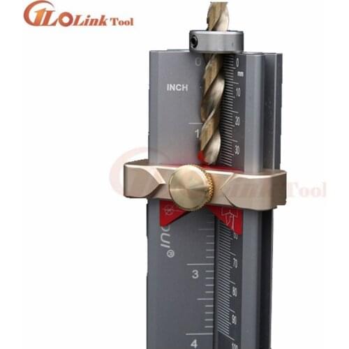 Multi-functional Woodworking Tools Height Gauge Limit Ring Installation Aid Drill Angle Measurer High Precision Rule