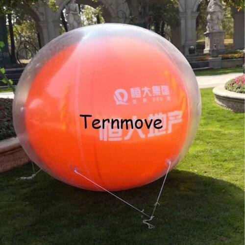 Inflatable big double layer air ball promotion PVC inflatable air balloon / ground advertising balloon decoration