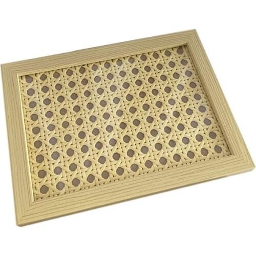 New 15cm Vintage Rattan Round Decor Storage Tray Round Fruit Plate Desktop Small Items Jewelry Display Minimalist Tray