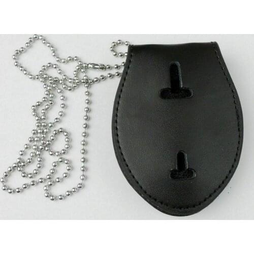 US Police Badge Holder With Neck Chain Belt Clip-Us Leather Badge Holder armyshop2008