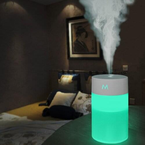 Portable USB Night Light Colorful Mini Humidifier Breathing Lights LED Aroma Lamp for Home Office Living Room Bedroom Car