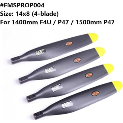 FMS 1400mm 1.4m F4U Corsair P47 Thunderbolt Propeller 14x8 inch 4 blade FMSPROP004 RC Airplane Model Hobby Plane Aircraft Parts
