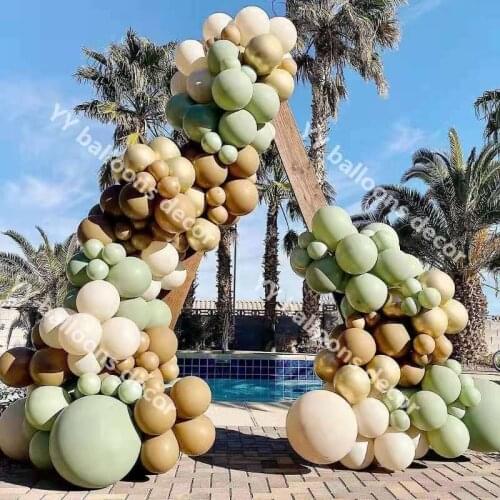 DIY Global Sage Green Balloon Wreath Arch Kit Forest Safari Jungle Tropical Theme Decoration Baby Bridal Shower Birthday Party