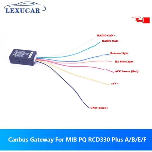 LEXUCAR Canbus Gateway Decoder Emulator Simulator For PQ MIB RCD330 Plus 187A/B/E/F FOR VW Golf Jetta MK5 MK6 Passat Touran
