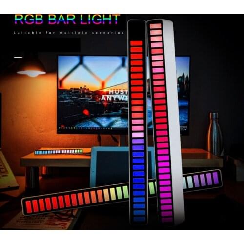 LED Strip Light Sound Control Pickup Rhythm Light Music Atmosphere Light RGB Colorful Tube USB Energy-Saving Lamp Ambient Light