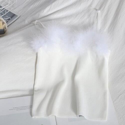 Women Crop Tops Cashmere Crop Top Spring Camis Spaghetti Strap Tank Slim Crop Tops Soft Girl Sexy Vest Baby Tee Y2k Tops