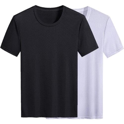 Street Vendor Summer White T-shirt Mens Short Sleeve Solid O Neck T-shirt Men Slim Fit Trend Top Black and White Tee 9XL