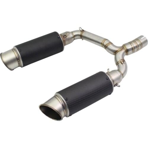 Motorcycle GSR600 GSR400 Exhaust Pipe System Slip On Muffler Escape Moto for Suzuki BK600 BK400 with Mid link Pipe and Tailpipes