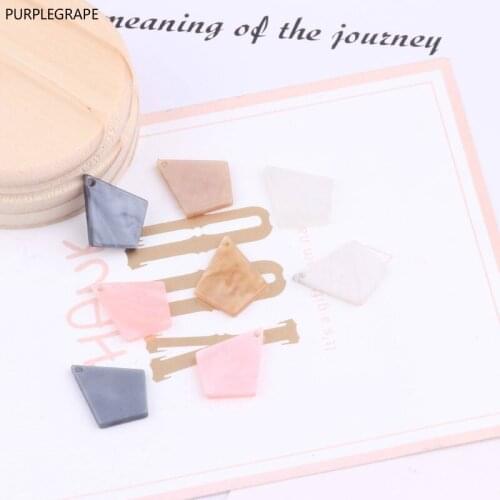 DIY Jewelry Accessories Japanese and Korean Fashion Acetic Acid Geometry Irregular Earrings Handmade Material Pendant 10 pcs