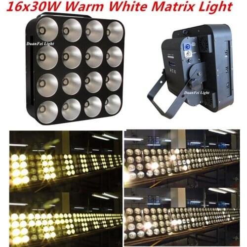 10pieces/lot Party lighting warm white 16x30w dmx COB blinder led stage indoor blinder light