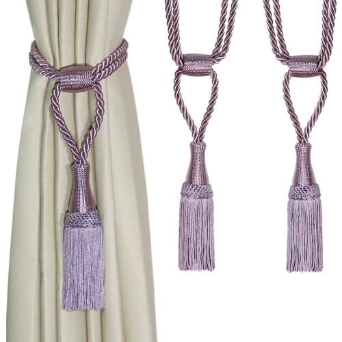 2Pcs Curtain Tieback Curtains Buckle Rope Room Accessories Hanging Ball Tassels Fringe Curtains Holdback Decorative Curtain
