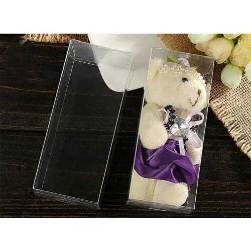 200pcs 5x5x14 Jewelry Gift Box Clear Boxes Plastic Box Transparent Storage Pvc Box Packaging Display Pvc Boxen For Wed/christmas