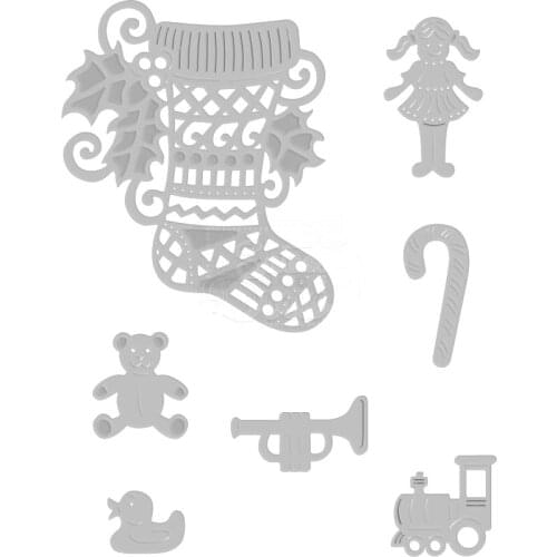 2020 New Christmas Metal Cutting Dies For Cut Paper Making Sock Candy Decoration Greeting Card DIY Scrapbooking NO Stamps Sets