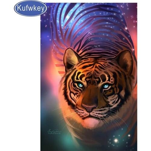 Diamond painting Animal Tiger 3d cross stitch full square round diamond embroidery mosaic Mystery Gift artwork Animals