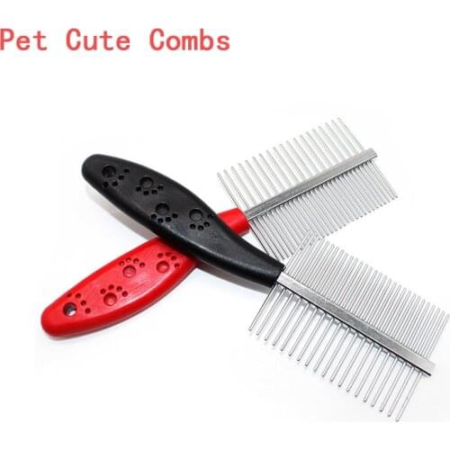 Two-sided Dog Comb Hair Removal Brush Flea Comb Dogs Cats Pet Supplies Grooming Fine-toothed Pet Comb Cleaning Tool Lice Brush