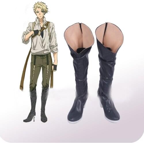 Violet Evergarden Benedict Blue Cosplay Shoes Boots Mens Halloween Carnival Party Costume Accessory