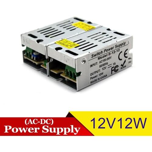 Switching power supply 12v 1A 12w ac to dc power-supplies 100-240V Indoor Constant Powers Source for Led Liighting