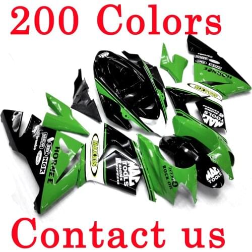 Custom motorcycle body kit for ZX10R 2004 2005 ZX-10R ABS fairing color! green flames