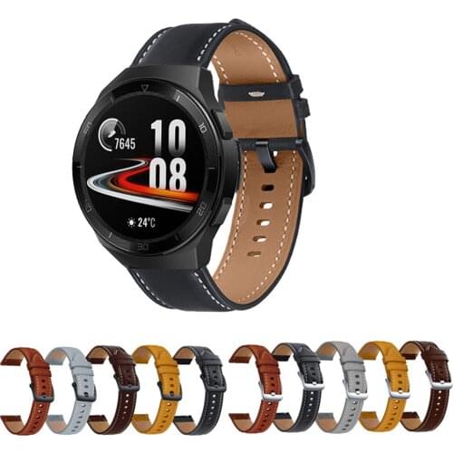 Leather Watchband Strap for Huawei GT 2E/GT 2 Pro/2 46mm/Amazfit GTR 47mm/GTR 2 2e/Stratos 3 2 2S Bracelet 22mm Sport Wristband