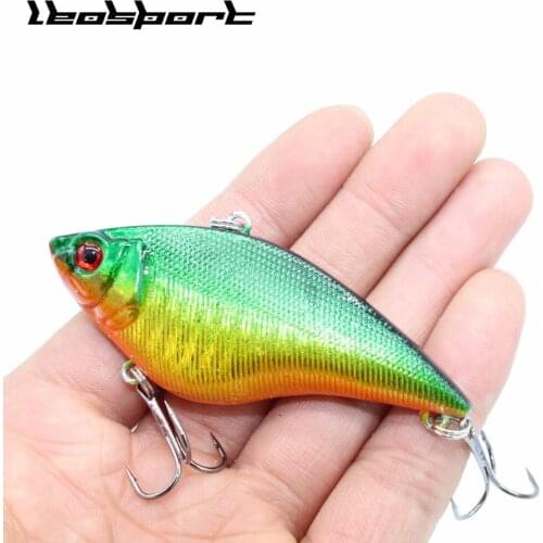 LEOSPORT 1PCS 16G Hard VIB Lures 7CM Fishing Bait Treble Hooks Sinking Crankbait Fishing Tackle