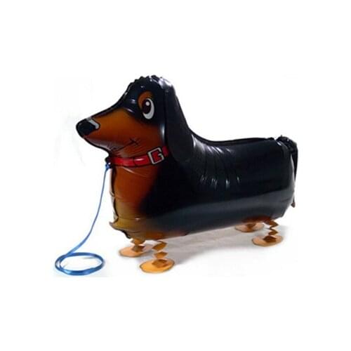 Retail Dachshund Sausage Walking Pet Dog Balloon, Helium Quality Cute Animals Balloon Toys for Kids, Easter Day