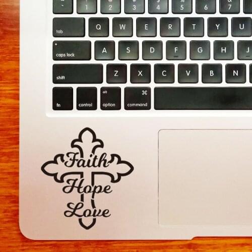 Faith Hope Love Cross Trackpad Decal Laptop Sticker for MacBook Pro16" Air Retina 11 12 13 15 inch Mac Book Notebook Vinyl Skin