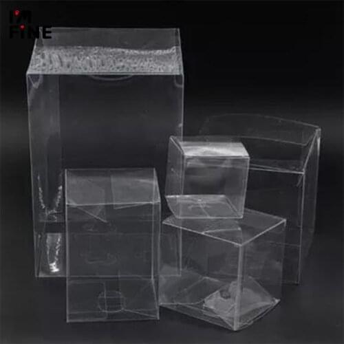 New 5PCS Clear PVC Box Packaging boxes Wedding Christmas Gift Box Small Transparent Plastic Gift Boxes Square Retail 40 Sizes