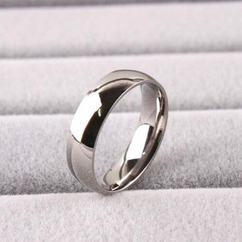 100pcs Comfort fit Quality 6MM band Stainless Steel Wedding Rings Engagement Rings for Men and Women Wholesale Jewelry Lot