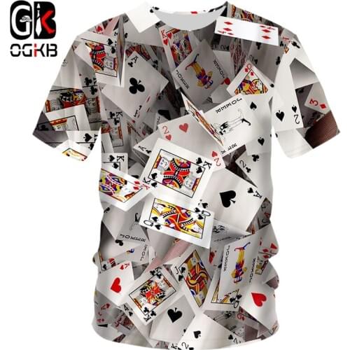 OGKB Brand Poker T-shirt Cards Shirts 3d Whole Body Printing War Tee Men Tshirt 2019 Gambling Harajuku 7XL
