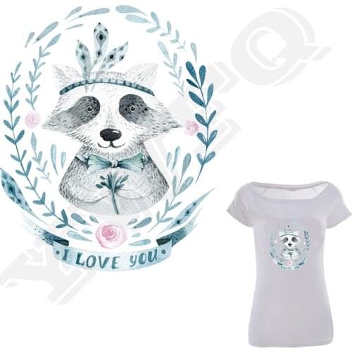 Iron-On Transfer Boho Raccoon 2018 New Parches Ropa A-Level Washable T-Shirt Diy Decoration Patches
