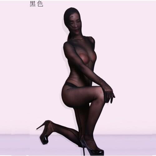 See-Through Gauze Transparent Bodystocking Full-Body Leotard Woman Appeal Zentai Corset Straitjacket Temptation Body-Stocking