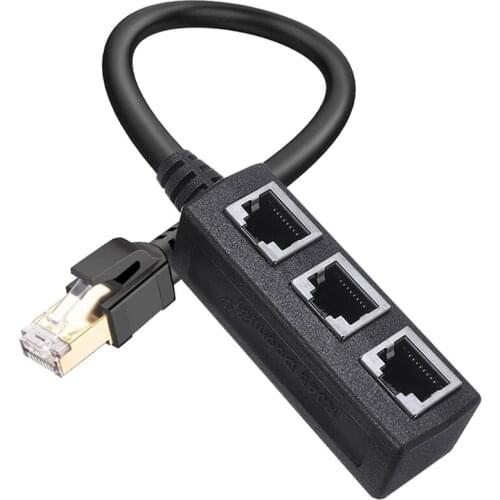 RJ45 Ethernet Splitter Cable RJ45 Male To Female Port LAN Ethernet Network Splitter Adapter Cable Cat5 Cat5e Cat6 Cat7 Cat8