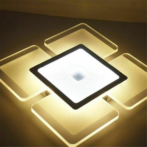 LED Ceiling Light Home Lamp Acrylic Modern Elegant Living Room Bedroom Square Warm / Cold White For Bedroom Dining