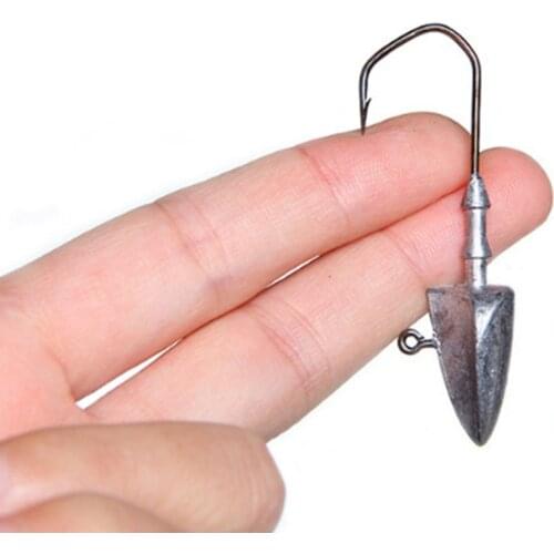 Lead Fishing Hook Soft Lure Hook Lead Jighead Lead Jig Lure Hard Baits Soft Worm Lure Fishing Accessories