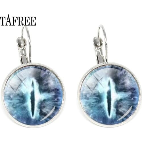 TAFREE Handmade Trendy Evil Eye Ear Cuff Clips Color Earrings For Women Fashion Blue Color Earrings Birthday Gift EY278