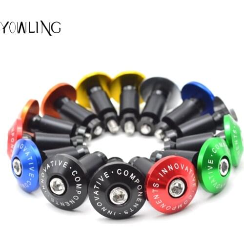 Universal 7/8''22 CNC motorcycle handlebar cap motocross handle bar grips ends for yamaha yz yzf 250 exc Kawasaki z800 z750