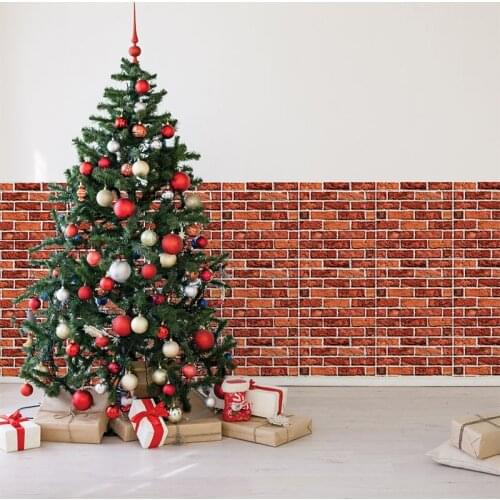 Vintage 3D Brick Pattern Wall Sticker Tile Stickers PVC Waterproof Insulation Soundproof Self-adhesive Wallpaper Home Decoration