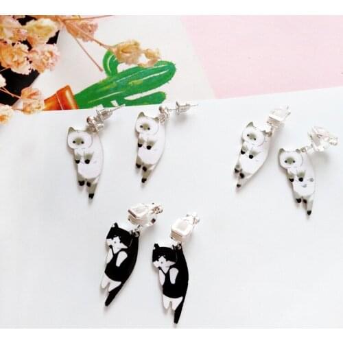Japan And South Korea New Cartoon Anime Animal Kitten Sweet Earrings Fashion Popular Party Dating Wild Ear Jewelry Female