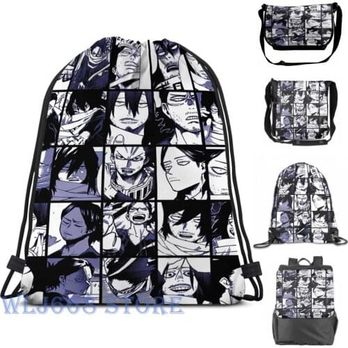 Funny graphic print shoulder Bags women Aizawa Shota Collage Single shoulder backpack travel for men Gym Bag