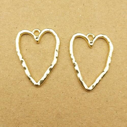 10pcs 18x24mm heart charm for jewelry making cute earring pendant bracelet necklace charms diy design charms