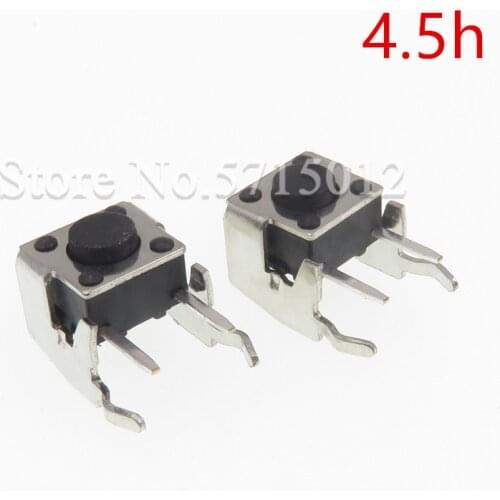 100pcs/lot Tact Switch 6*6*4.5mm 2pin with Bracket Tactile Push Button Switches Micro Touch Switch