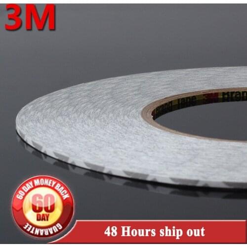 Promotion! 5 Rolls (1.5mm/ 2mm/3mm Wide Choose)*50M 3M 9080 White Adhesive Tape Hi-Temp Resist for Phone Tablet Pad Screen Trim