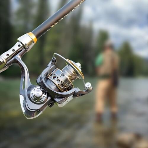 Promotion! 2000-7000 Series Fishing Reel Spinning Metal Spool Spinning Wheel for Sea Fishing Trout Carp Pikes fish Fishing pesca