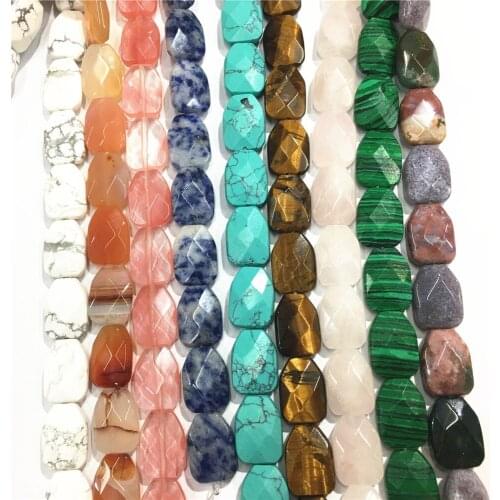 Natural Stone gourd shape Loose Beads Crystal Semifinished String Bead for Jewelry Making DIY Bracelet Necklace 16.5*12mm 24PCS