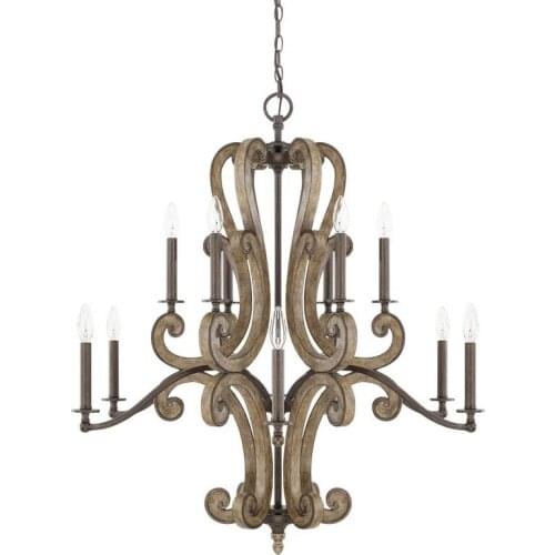 French Country Retro Solid Wood Double-Layer Villa Duplex Building Childrens Room Hotel Bedroom Dining Decorative Chandelier