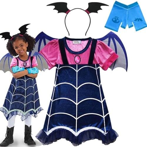 Halloween Costumes for Girls Kids Vampirina Dress Christmas Princess Dress Costume for Girl Clothes Halloween Cosplay Costume