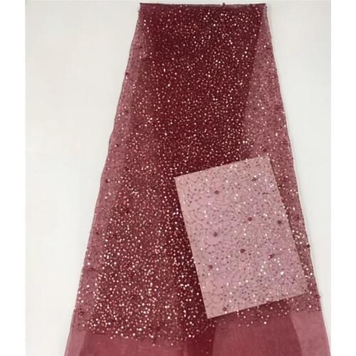Nice looking sequins net african embroidered tull lace fabric with a few beads JRB-120911 for fashion dress